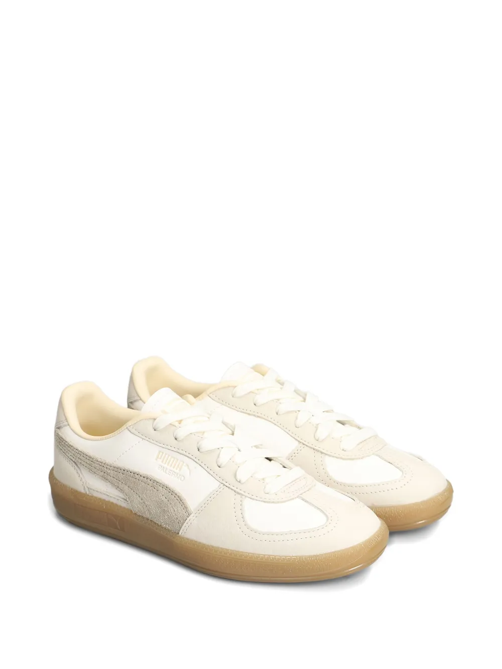 PUMA Palermo suède sneakers met vlakken - Beige