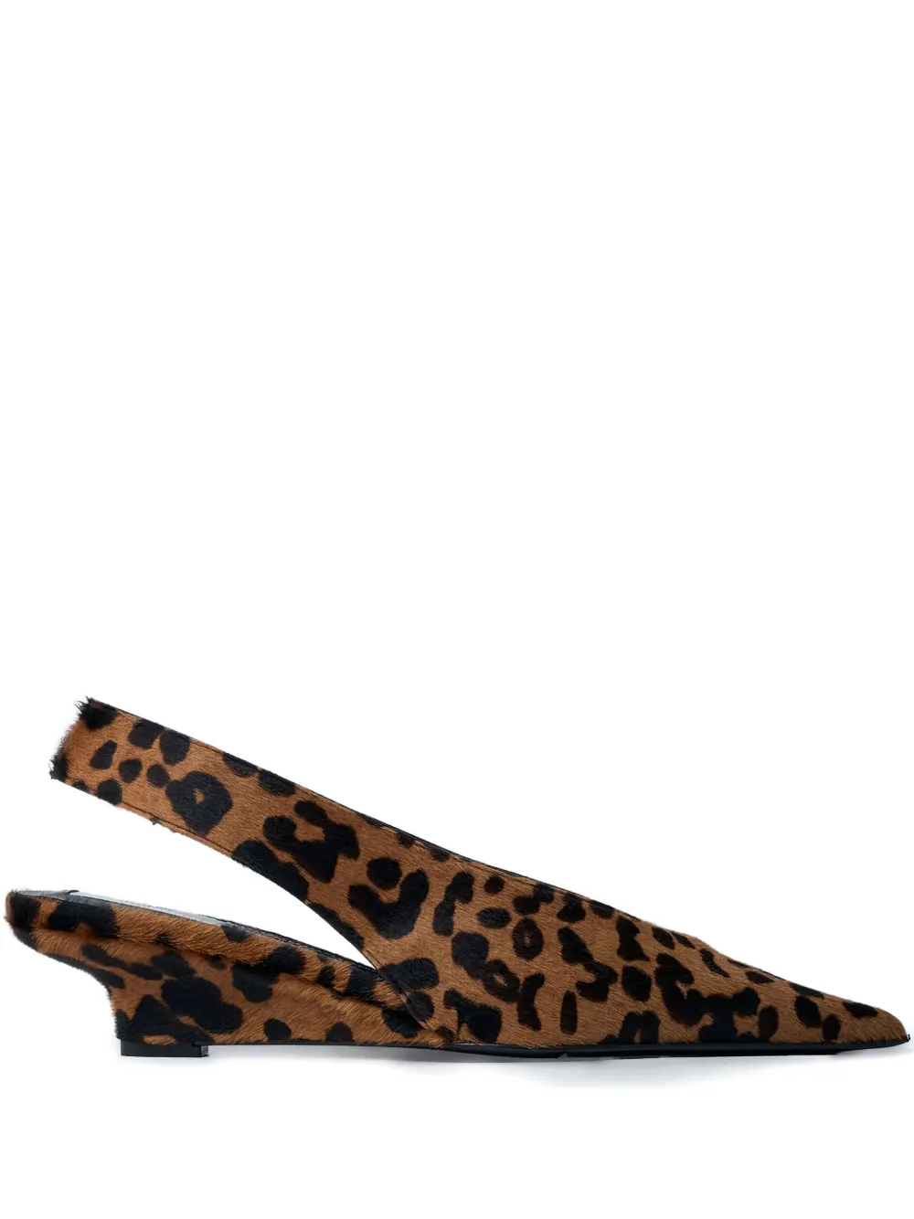 TOTEME 30mm leopard-print pointed-toe pumps Brown