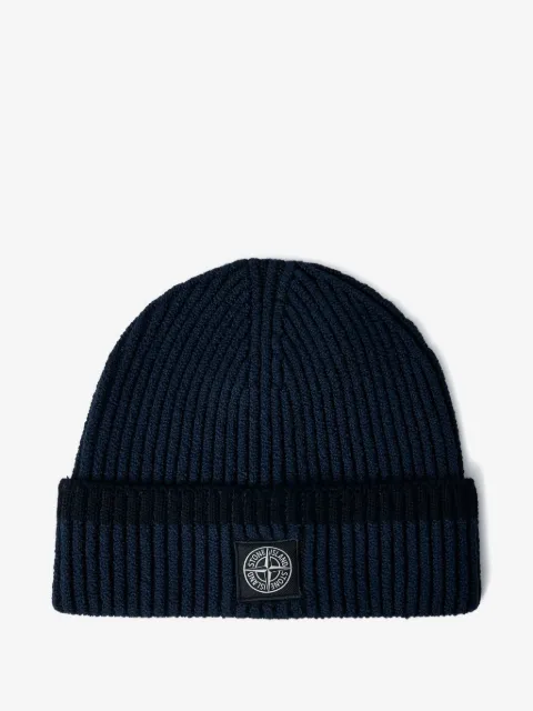 Stone Island bonnet côtelé à motif logo