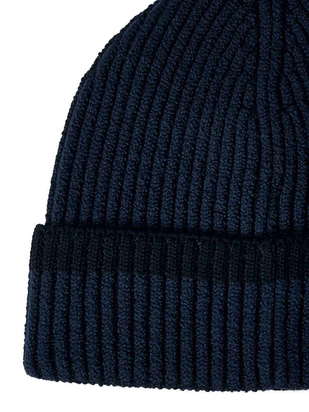 Stone Island Geribbelde muts met logoprint Blauw