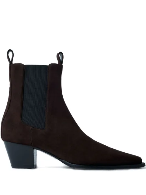TOTEME 80mm suede pointed-toe boots