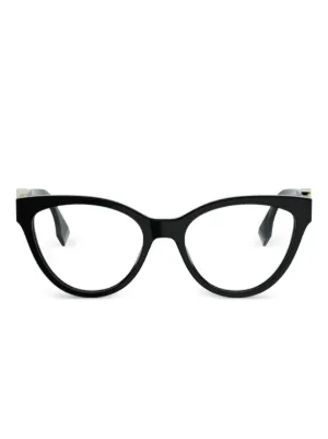 FENDI スクエアメガネフレーム | ブラック | FARFETCH JP