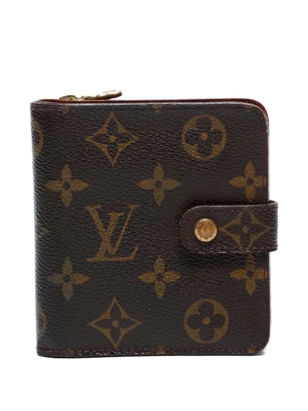 Pre-owned Louis Vuitton 2004 Monogram Canvas Wallet In Brown