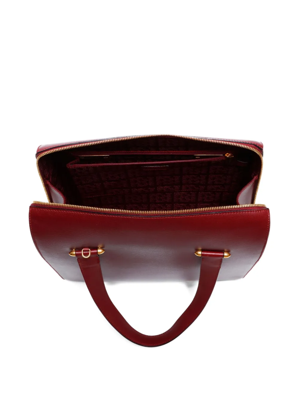 Pre-owned Cartier 1990-2000s Leather Two-way Handbag In Red