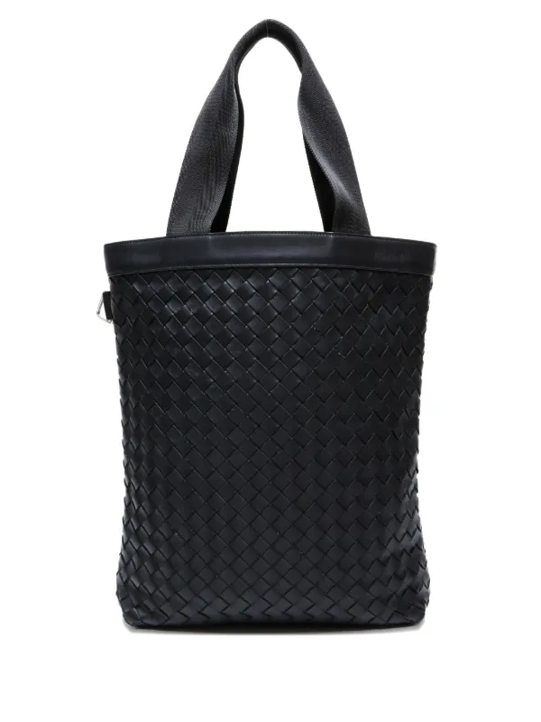 BOTTEGA VENETA ブラック ラバー ケース Bottega Veneta Pre-Owned 2010-2020s イントレチャート ハンドバッグ