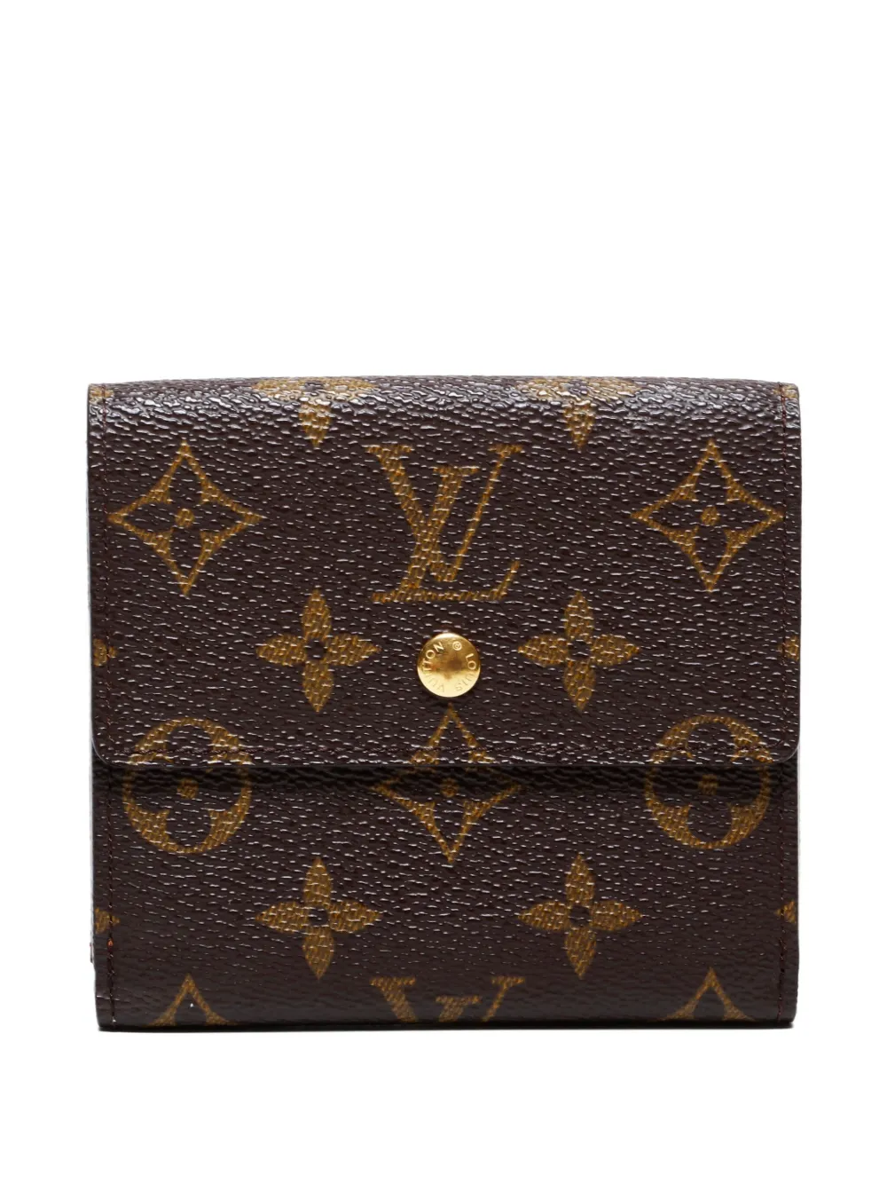 Pre-owned Louis Vuitton 2002 Elise Wallet In Brown