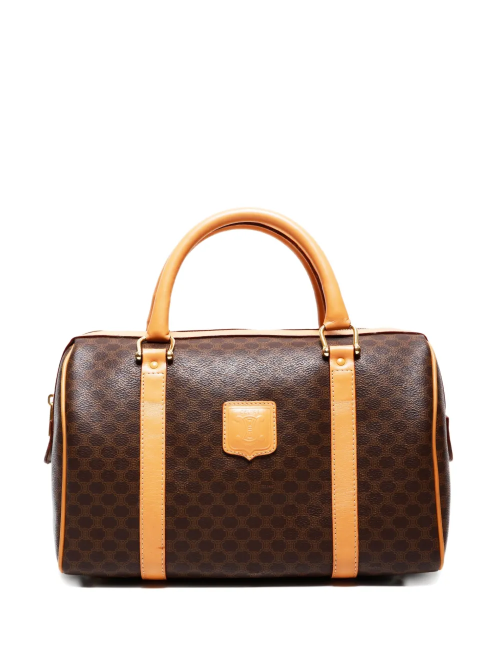 Pre-owned Celine 1990-2000s Macadam Duffle Bag In Brown