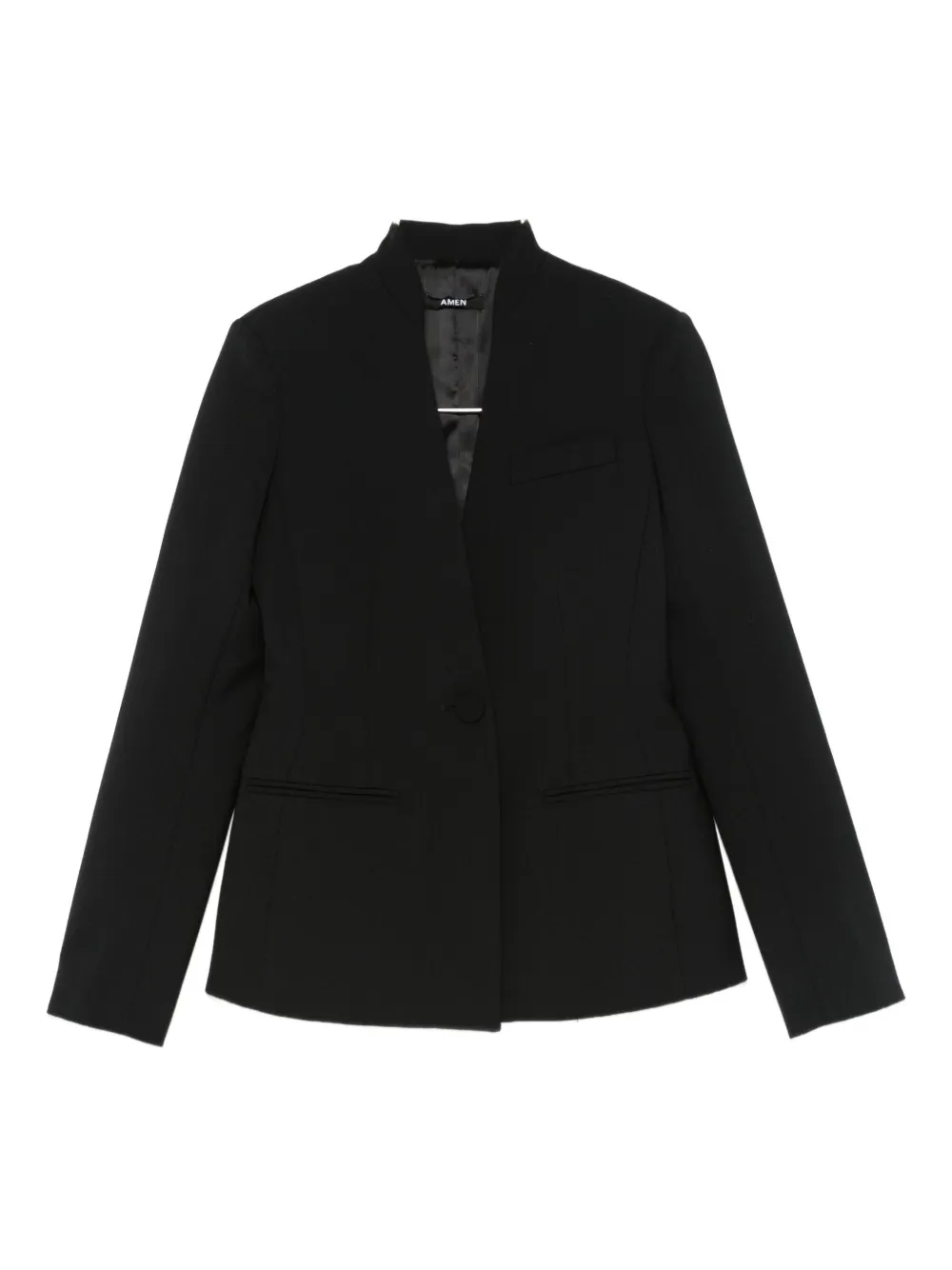 Amen Single-breasted Jacket In Black