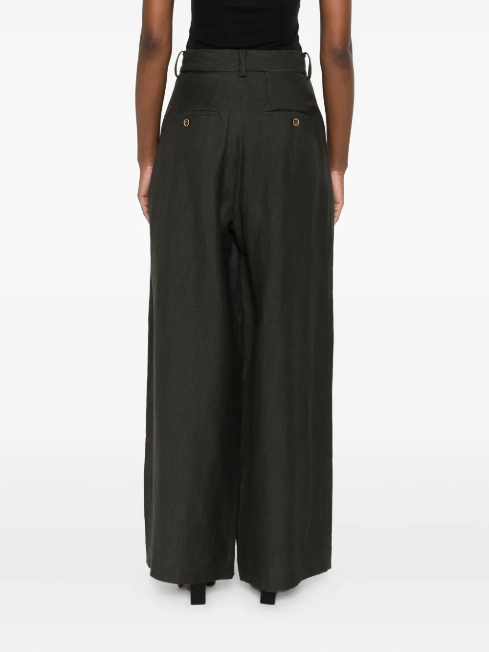 Uma Wang High-waisted Palazzo Trousers In Gray