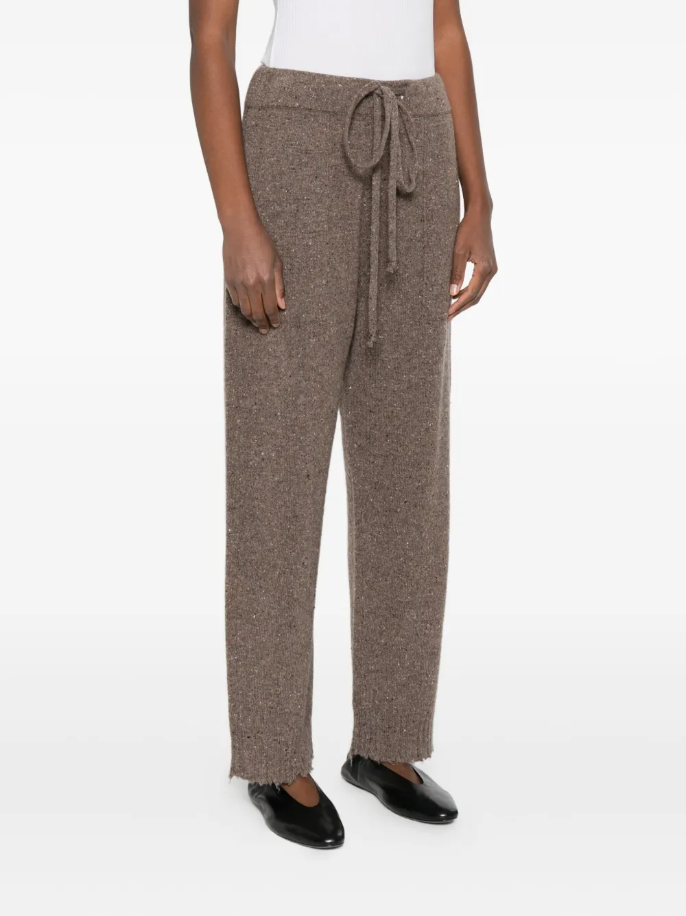 Uma Wang Cashmere Straight-leg Trousers In Brown