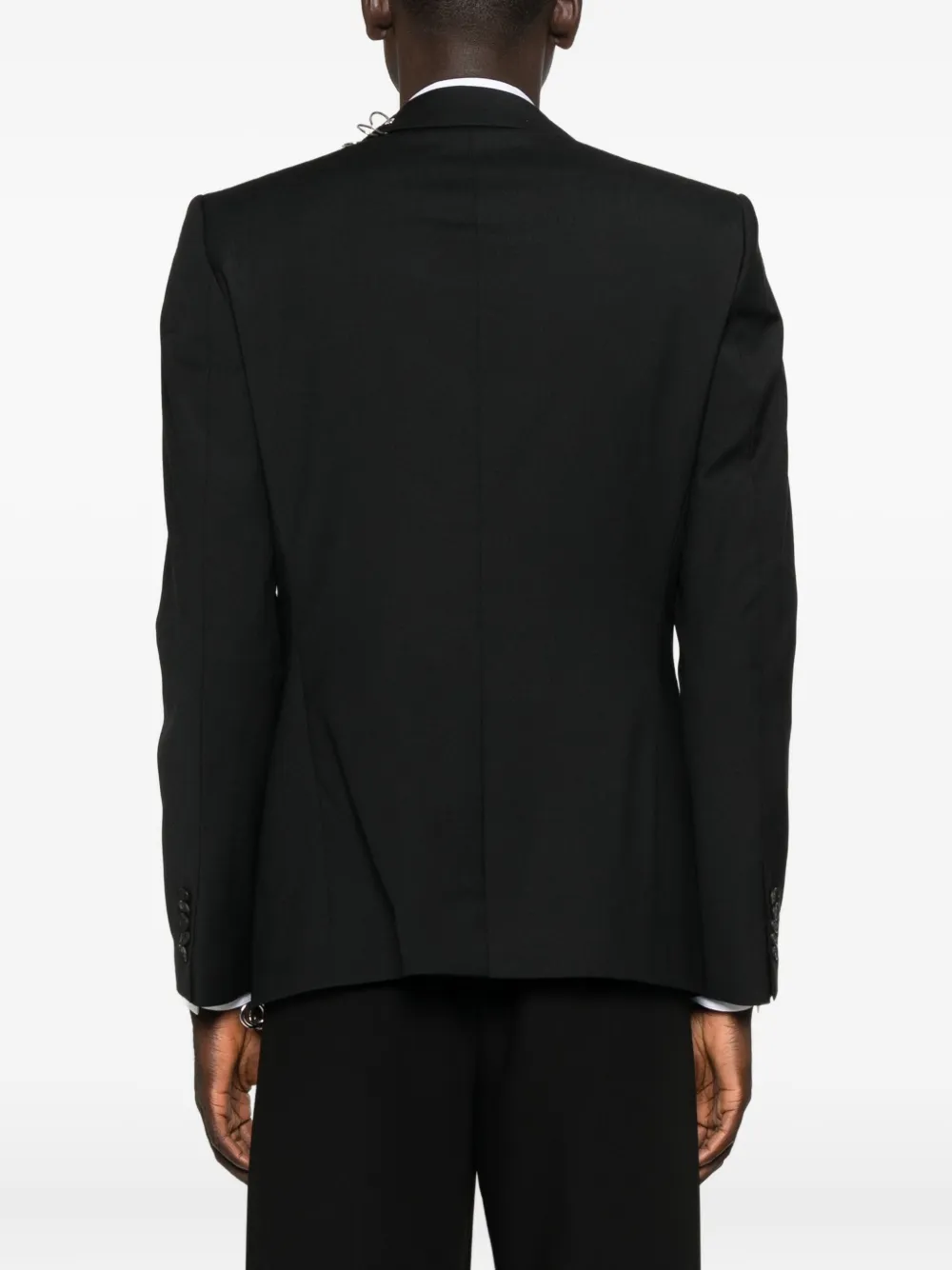 LES HOMMES Blazer verfraaid met ketting Zwart