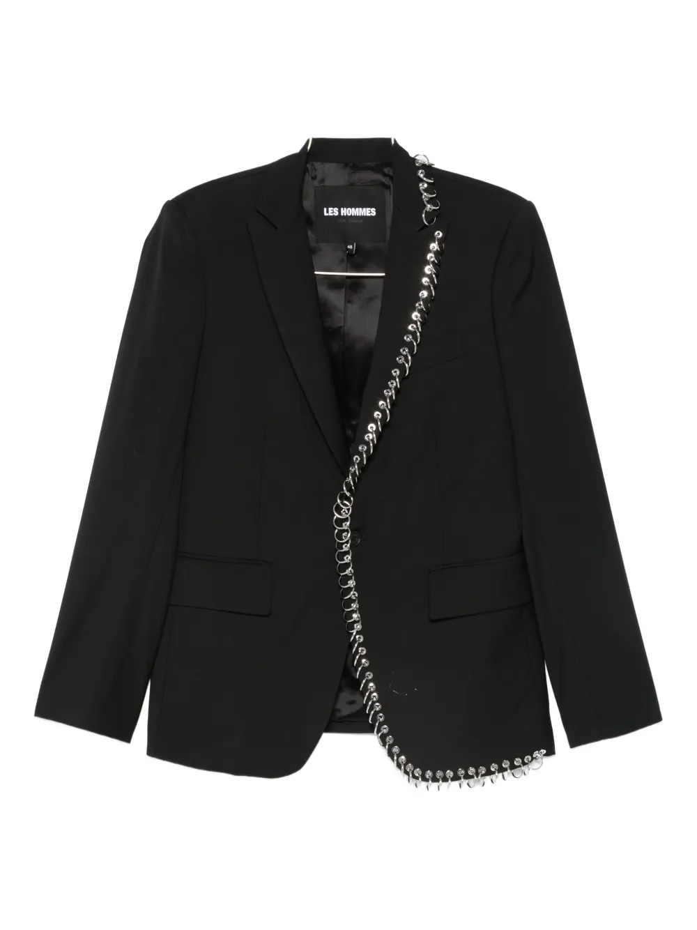 LES HOMMES chain-embellished blazer - Nero
