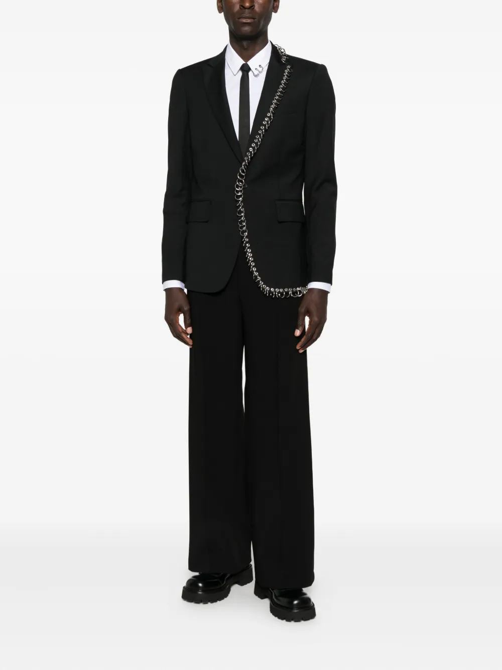 LES HOMMES chain-embellished blazer | Suit & Dinner Jackets | Image 2