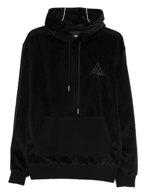 LES HOMMES logo-embroidered hoodie