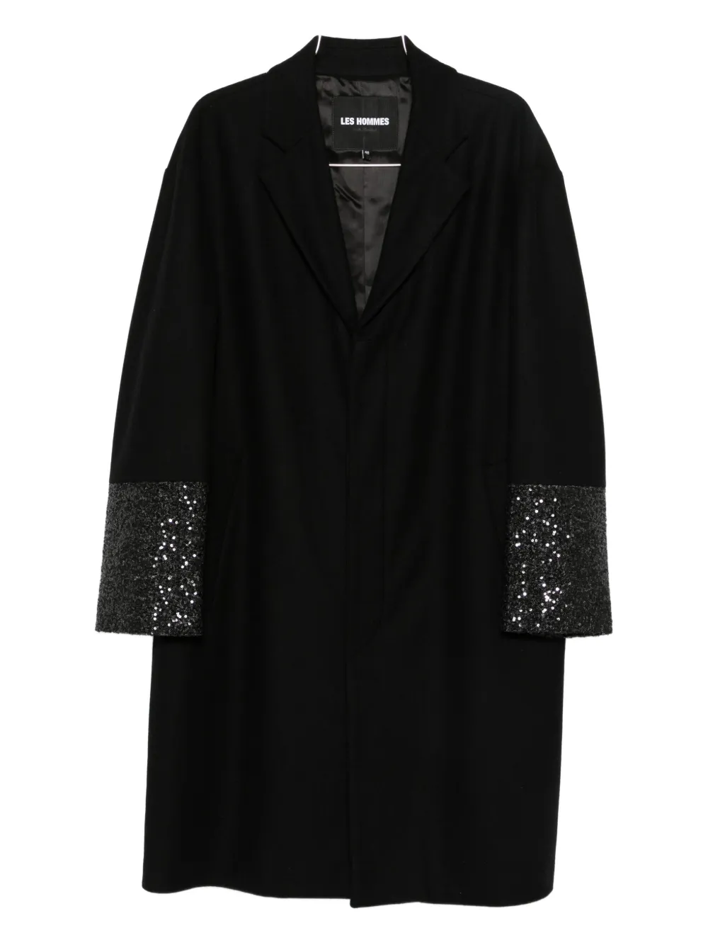 LES HOMMES sequin-embellished coat | Black | Image 1