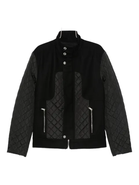 LES HOMMES quilted panelled jacket