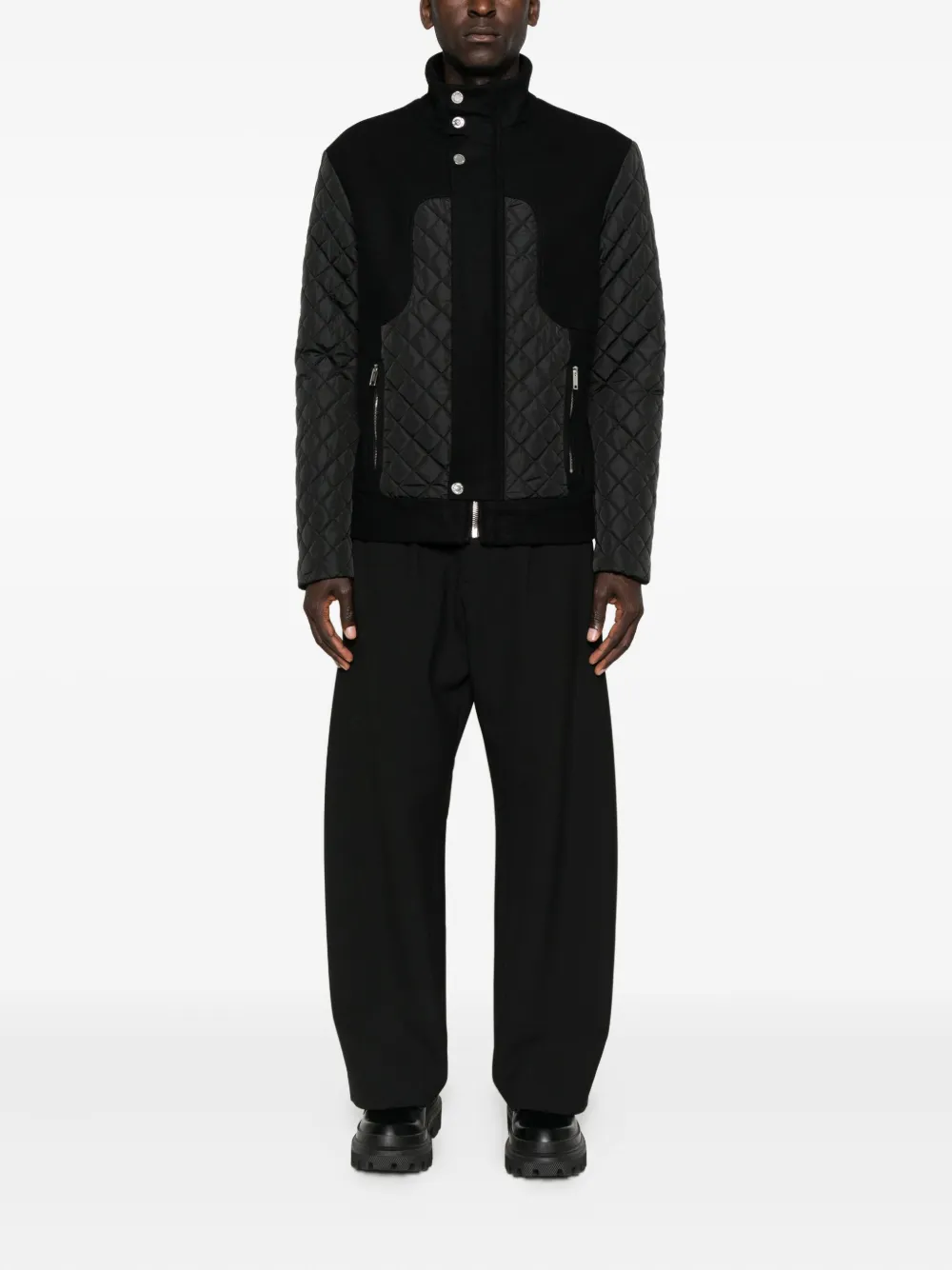 LES HOMMES quilted panelled jacket | Down Jackets | Image 2