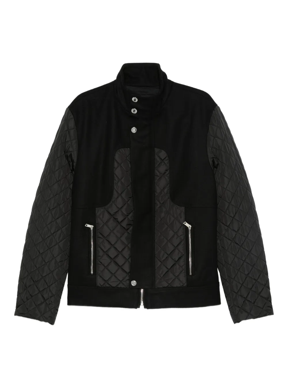 LES HOMMES quilted panelled jacket | Black | Image 1