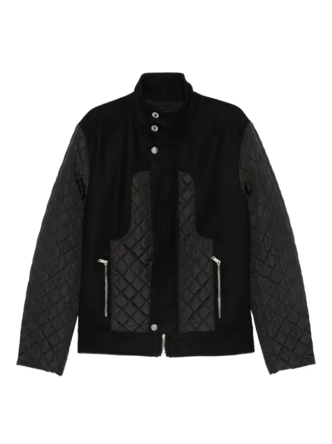LES HOMMES quilted panelled jacket