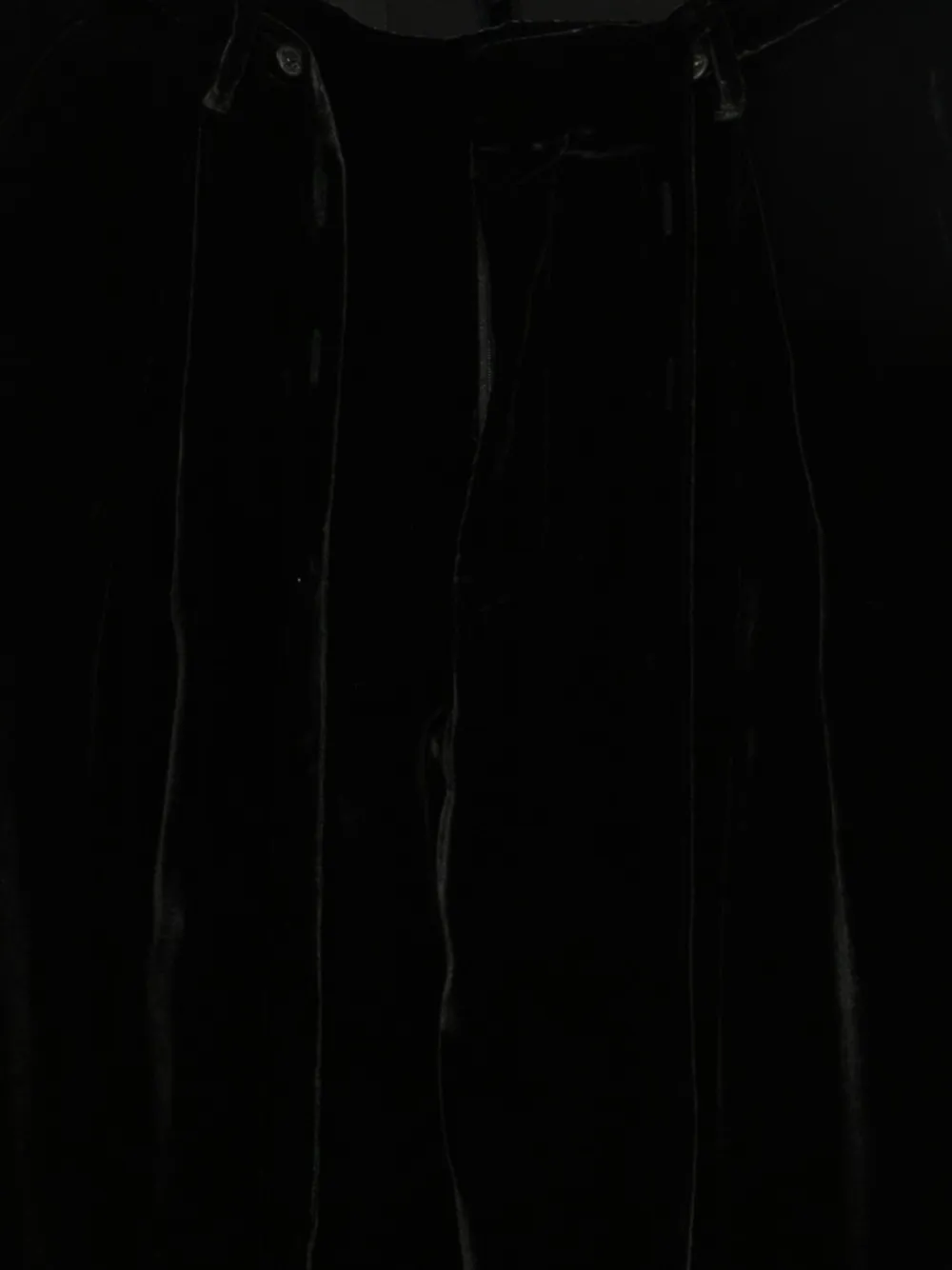 LES HOMMES Broek met wijde pijpen Zwart