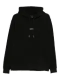 LES HOMMES logo-patch hoodie - BLACK