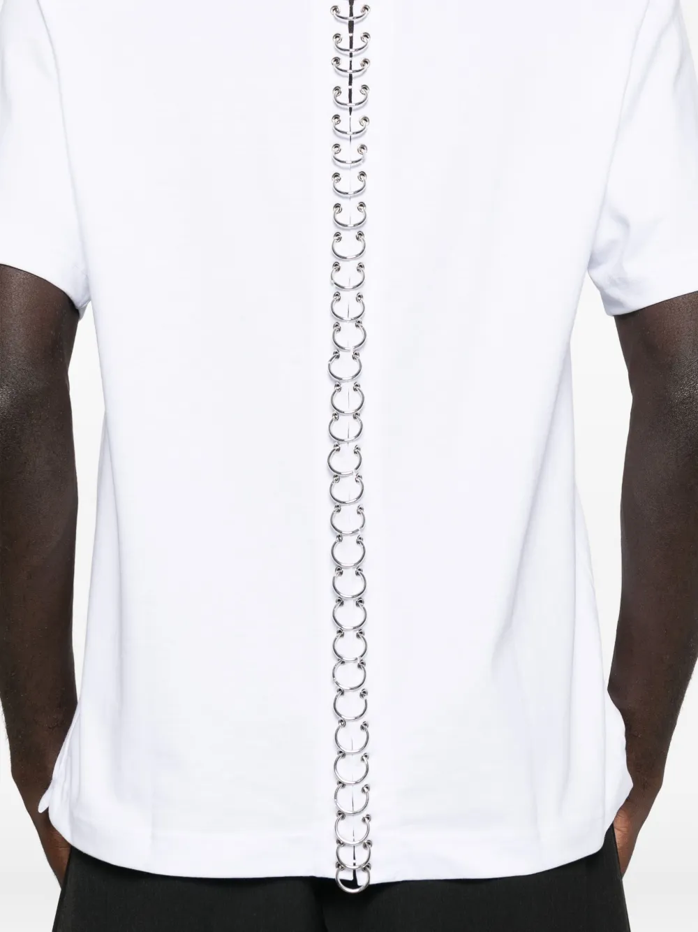 LES HOMMES T-shirt met logopatch Wit