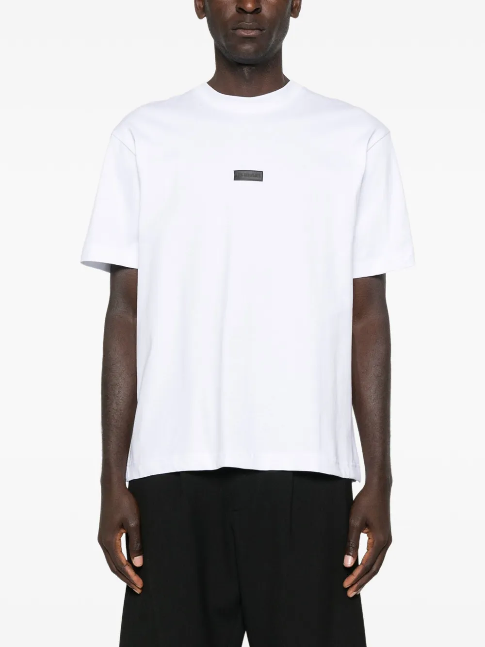 LES HOMMES T-shirt met logopatch Wit