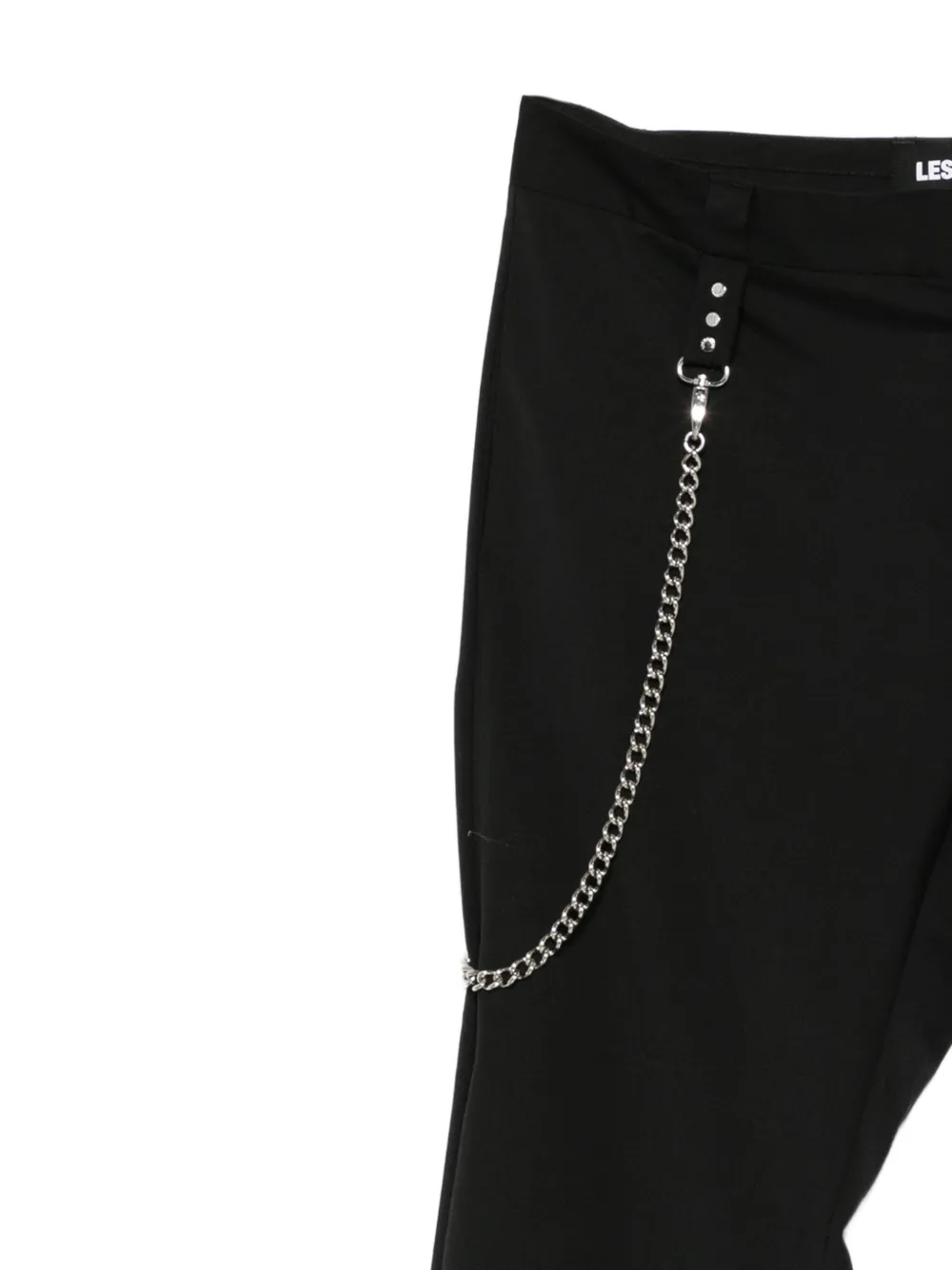 LES HOMMES Broek met toelopende pijpen Zwart