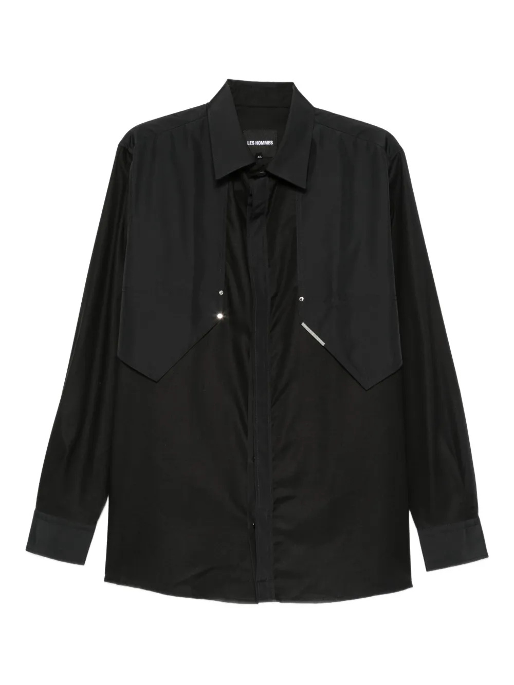 LES HOMMES camisa con paneles | negro | Image 1