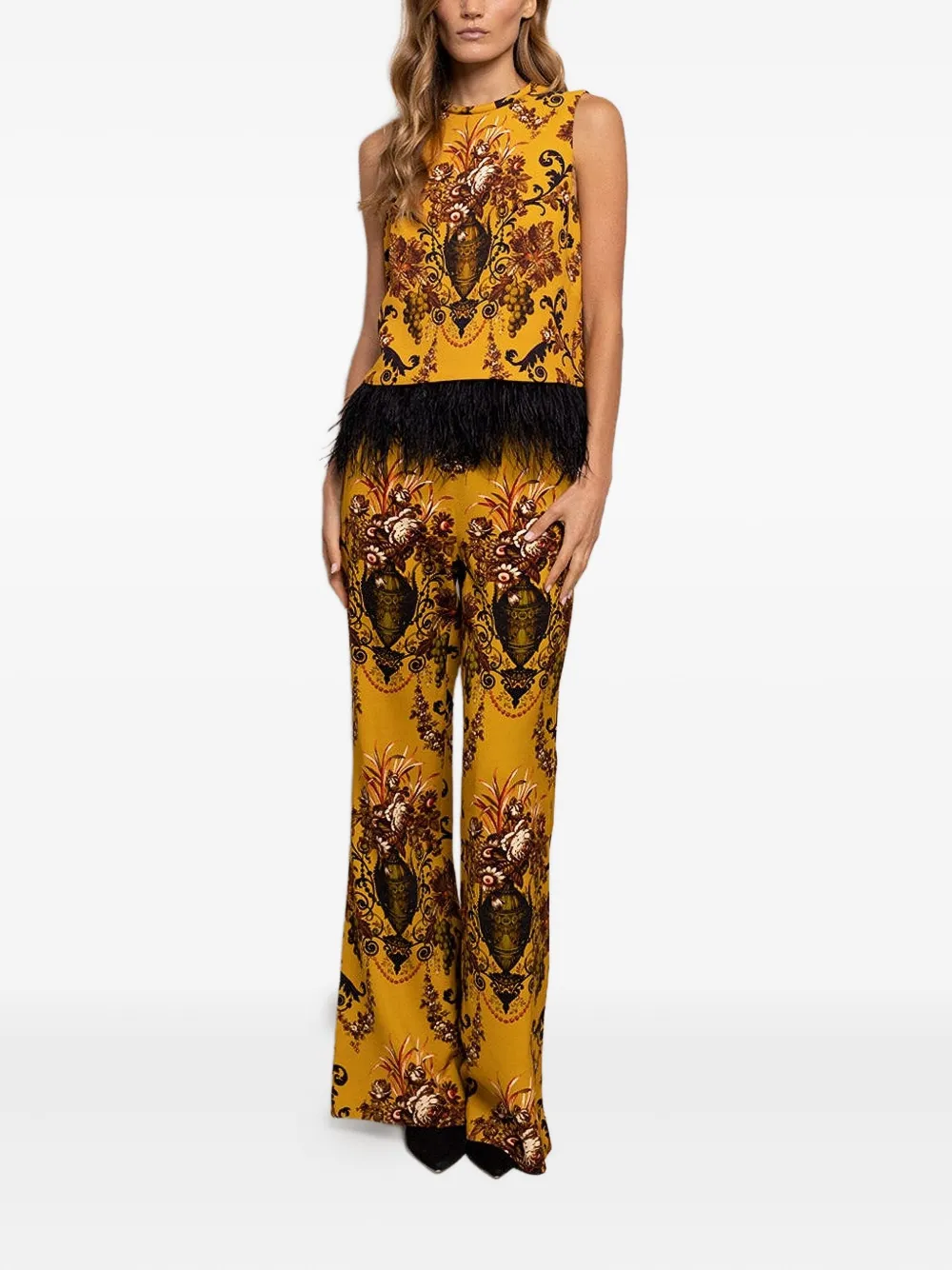 Cara Cara Pisa floral-print flared trousers | Flared & Bell-Bottom Pants | Image 2