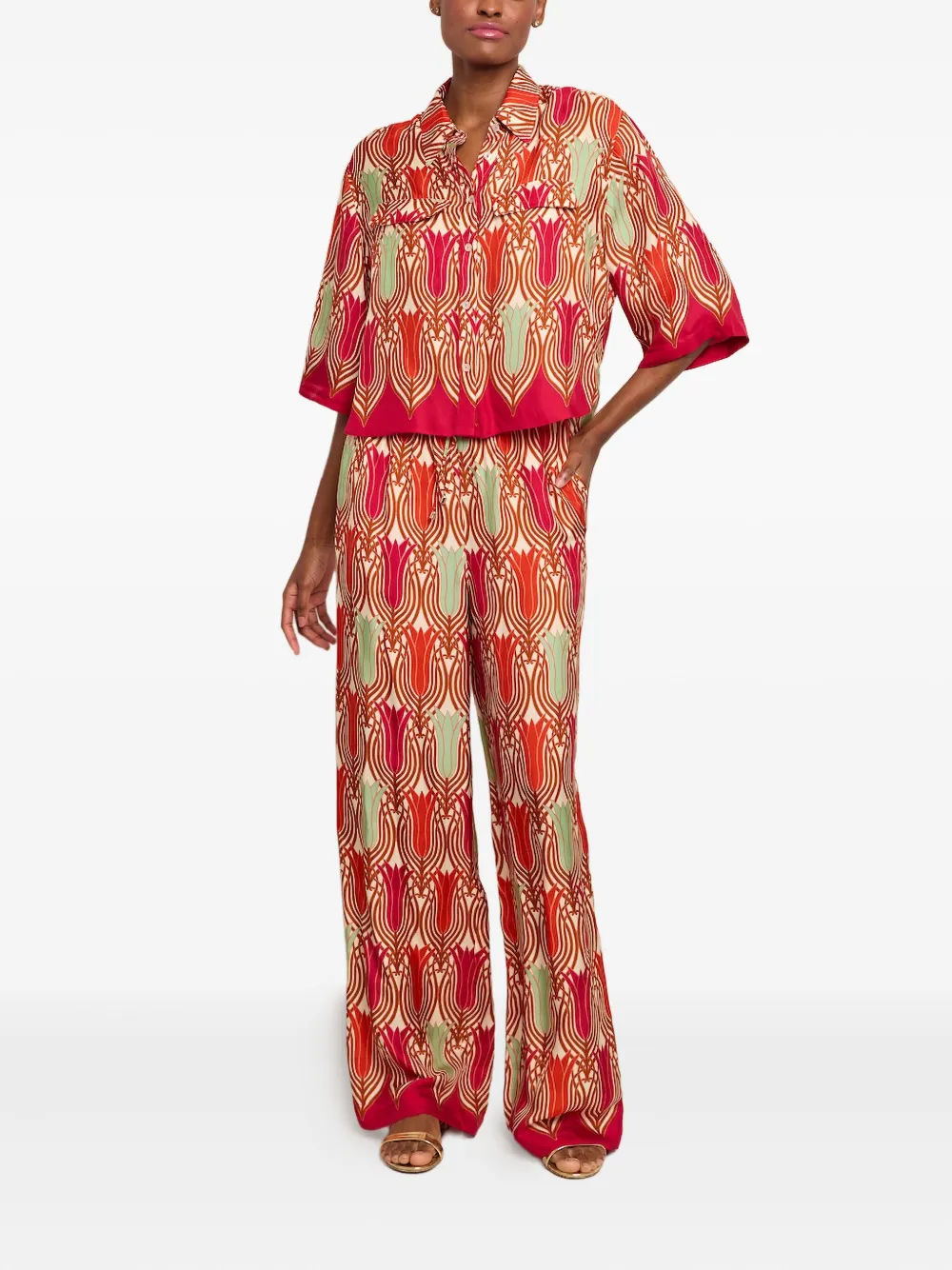 Cara Cara  Girona drawstring trousers | Straight-Leg Pants | Image 2