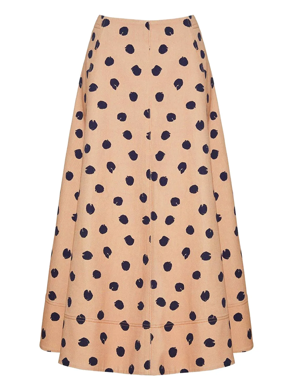 Cara Cara Aisha polka dot-print midi skirt - Toni neutri