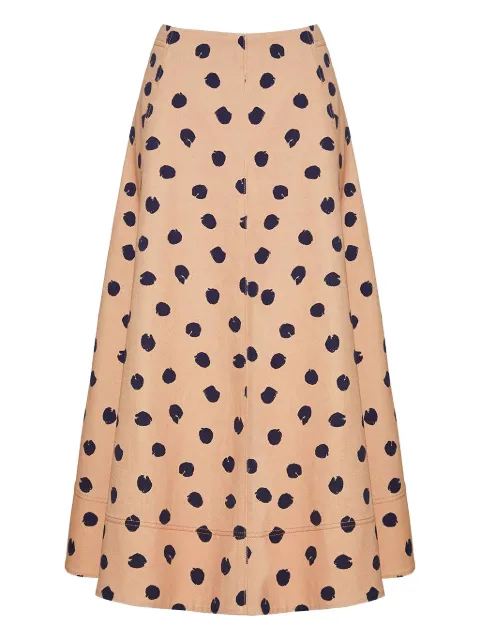 Cara Cara  Aisha polka dot-print midi skirt