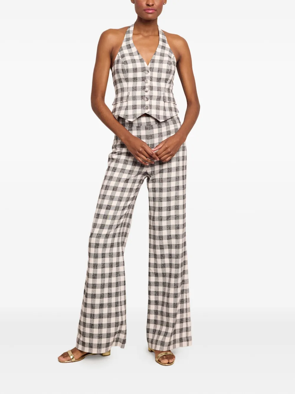 Cara Cara  Mayflower gingham trousers | Wide-Leg Pants | Image 2