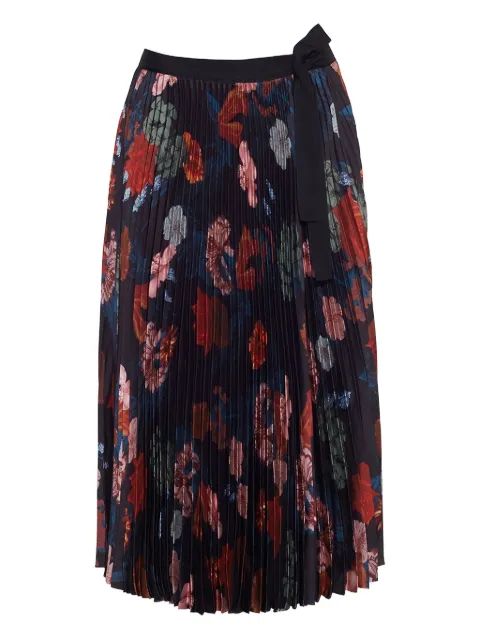Cara Cara pleated floral skirt