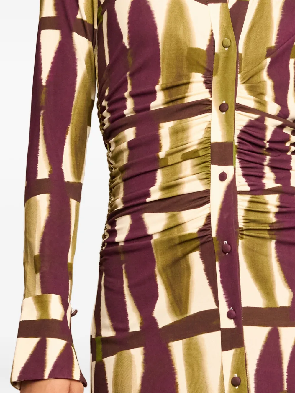 Cara Cara Abstract-print Midi Dress In Multi