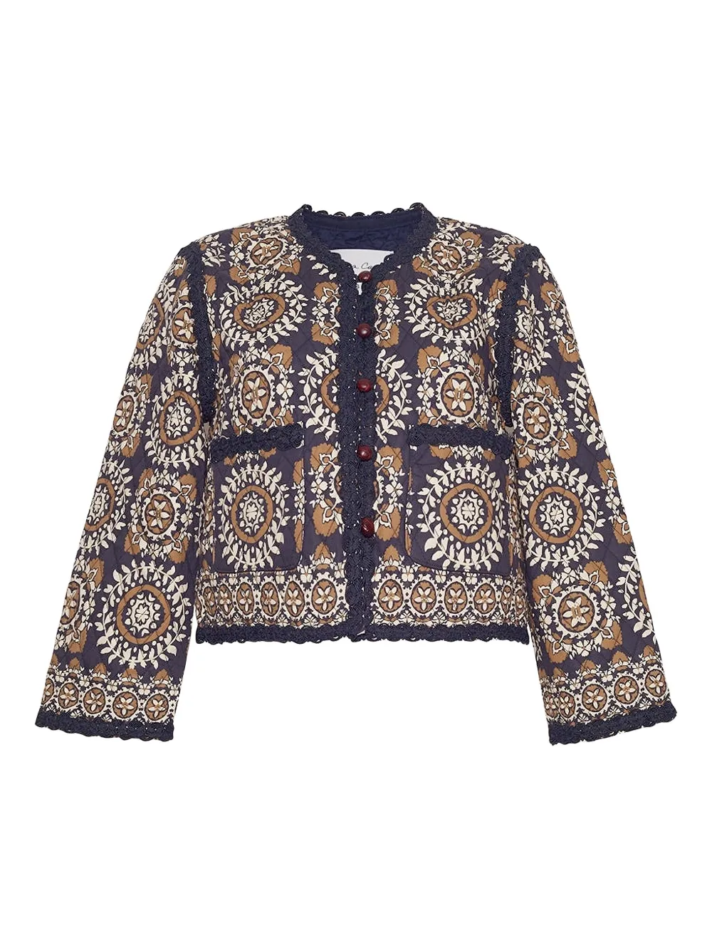 Cara Cara tiles-print quilted jacket | Blue | Image 1