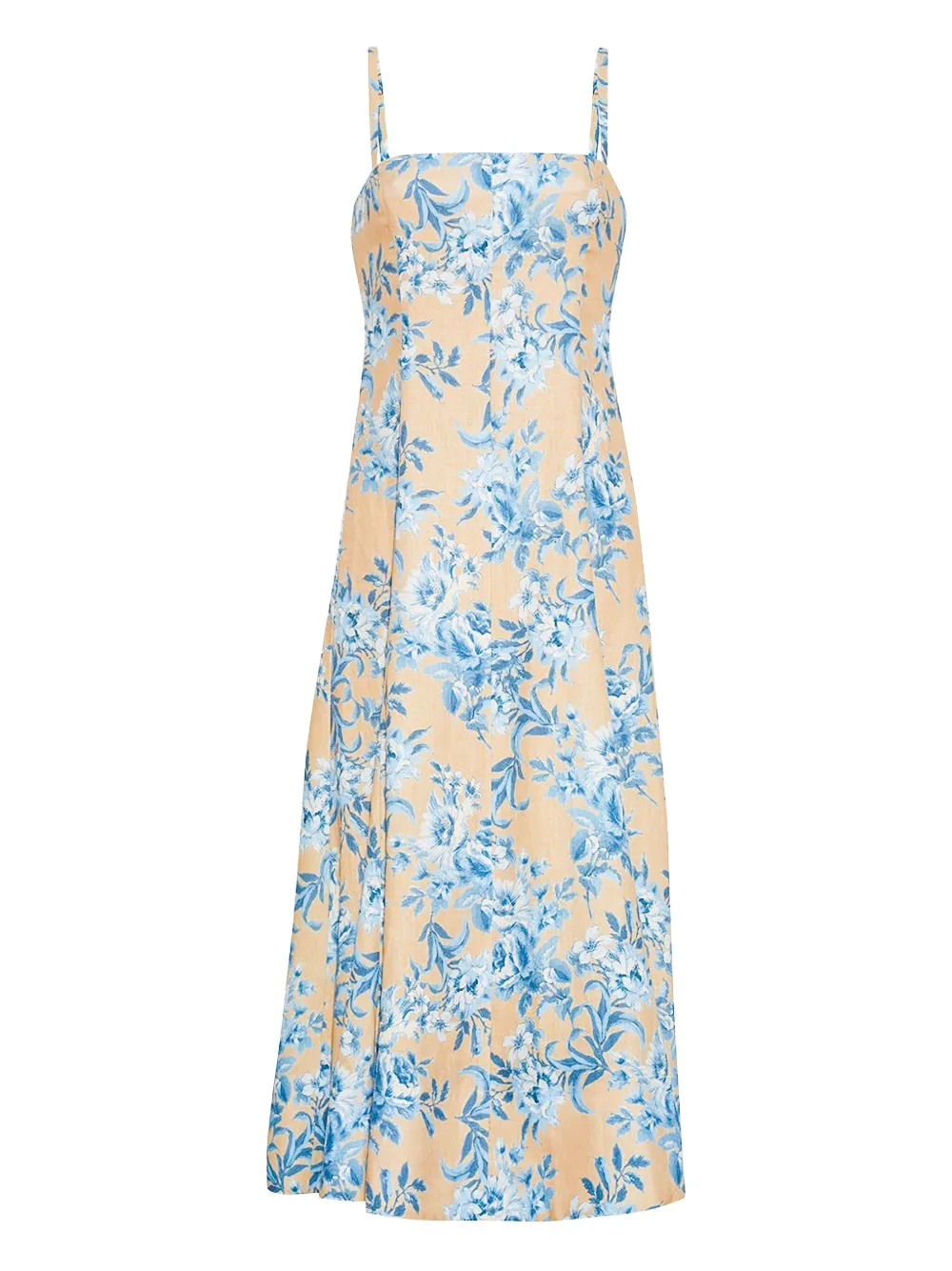 Cara Cara Abito midi svasato a fiori - Giallo