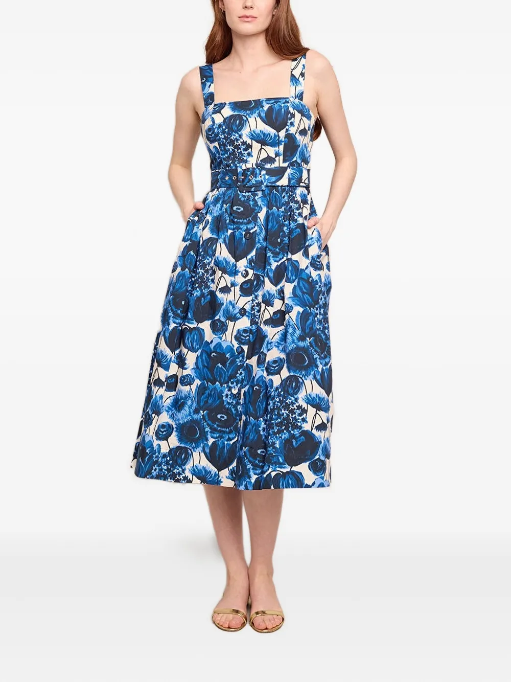  Cara Cara Abito Midi Candace - Blu 