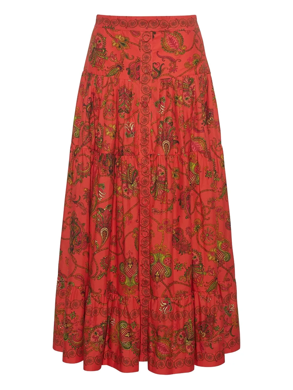 Cara Cara Gonna midi Margarita - Rosso