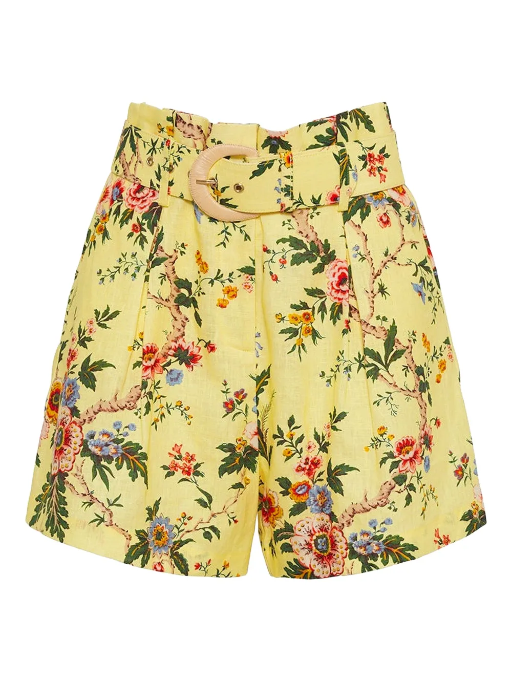 Cara Cara Shorts sartoriali a fiori - Giallo