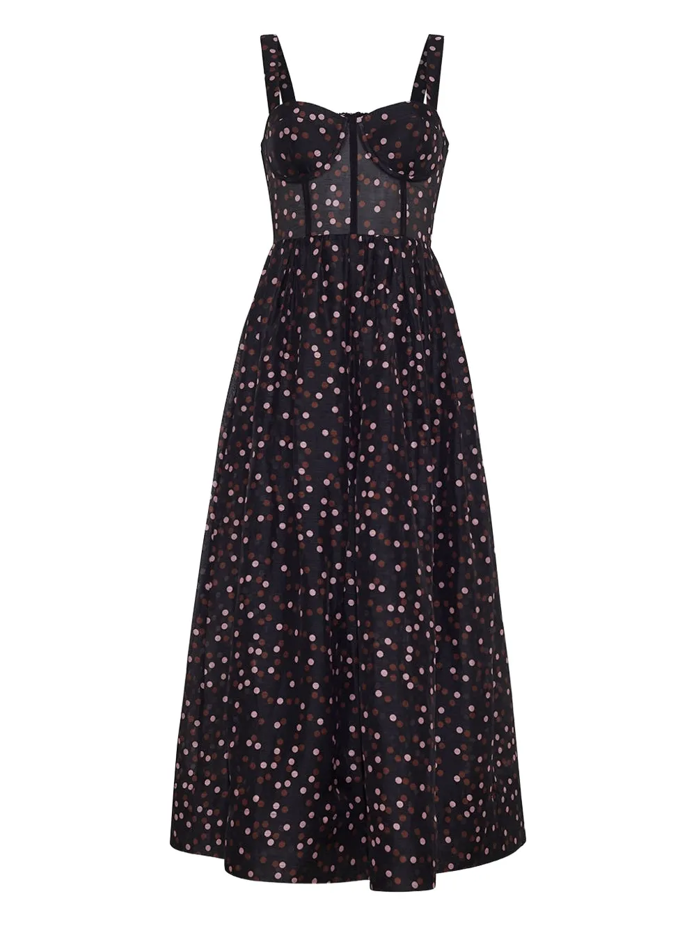 Cara Cara Abito Phoebe midi - Nero