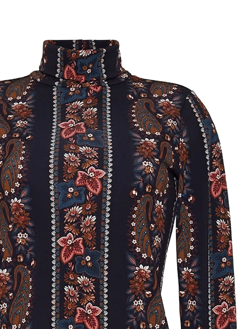 Cara Cara Top met paisley-print - Zwart