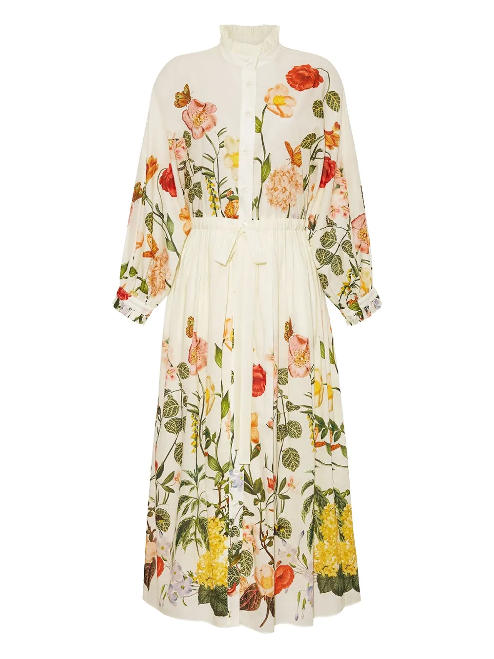 Cara Cara Louisa floral-print midi dress - Toni neutri