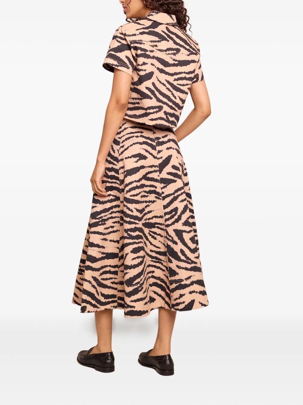 Cara Rok met zebraprint Beige