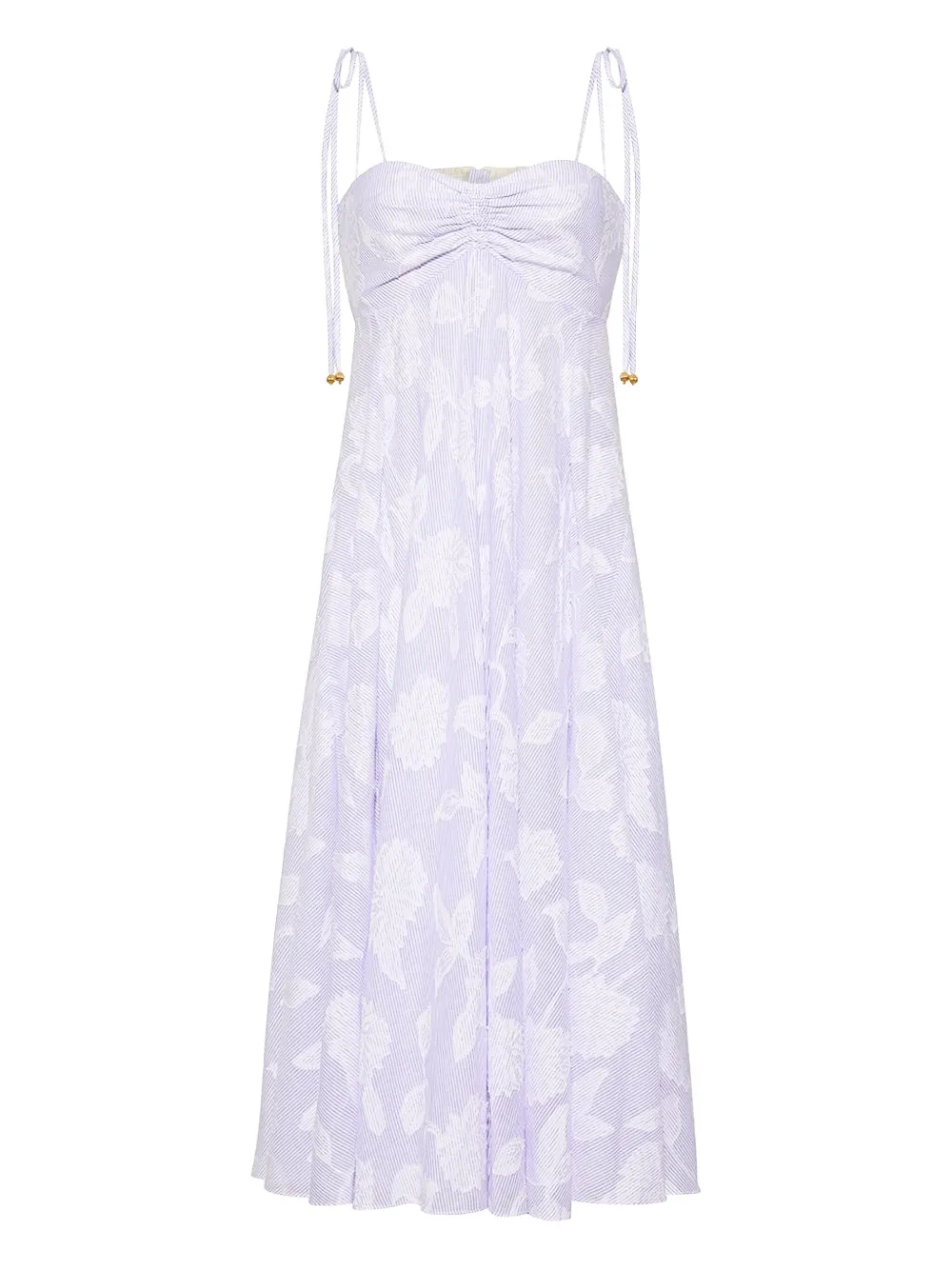 Cara Cara Sunray floral-print tie-strap dress - Blu