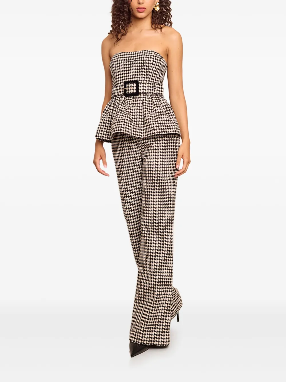 Cara Cara Christopher houndstooth flared trousers | Flared & Bell-Bottom Pants | Image 2