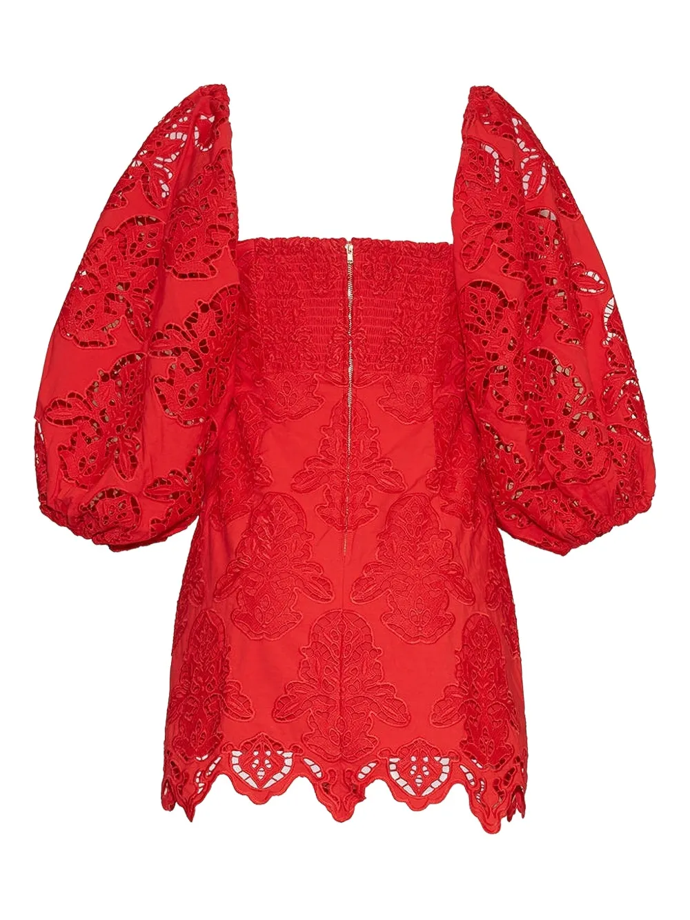 Cara Montauk mini-jurk met pofmouwen Rood
