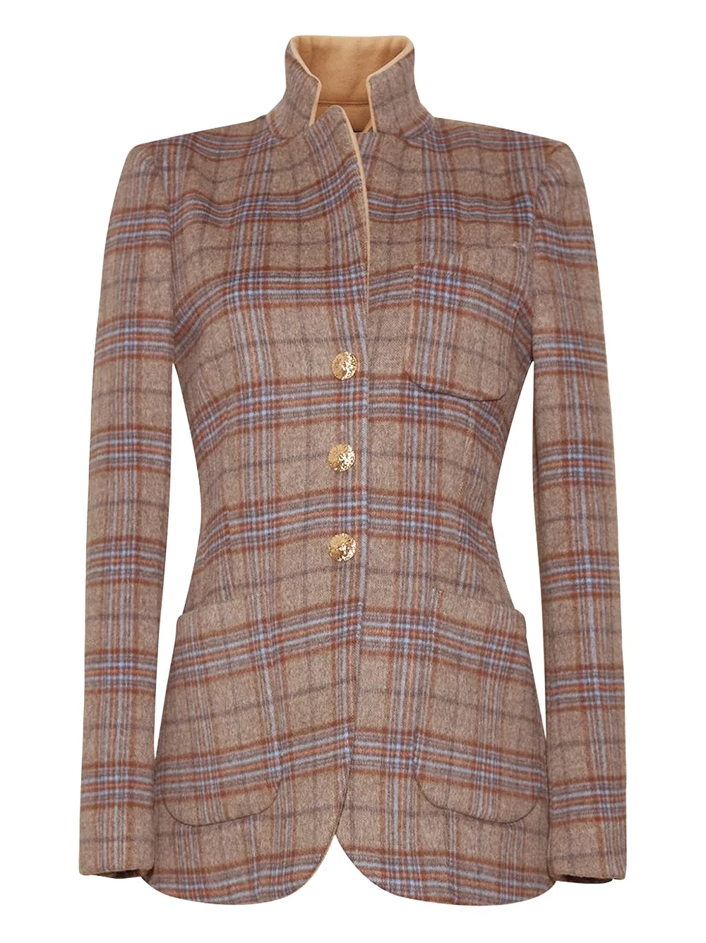 Cara Cara Ross plaid-check wool blazer | Grey | Image 1