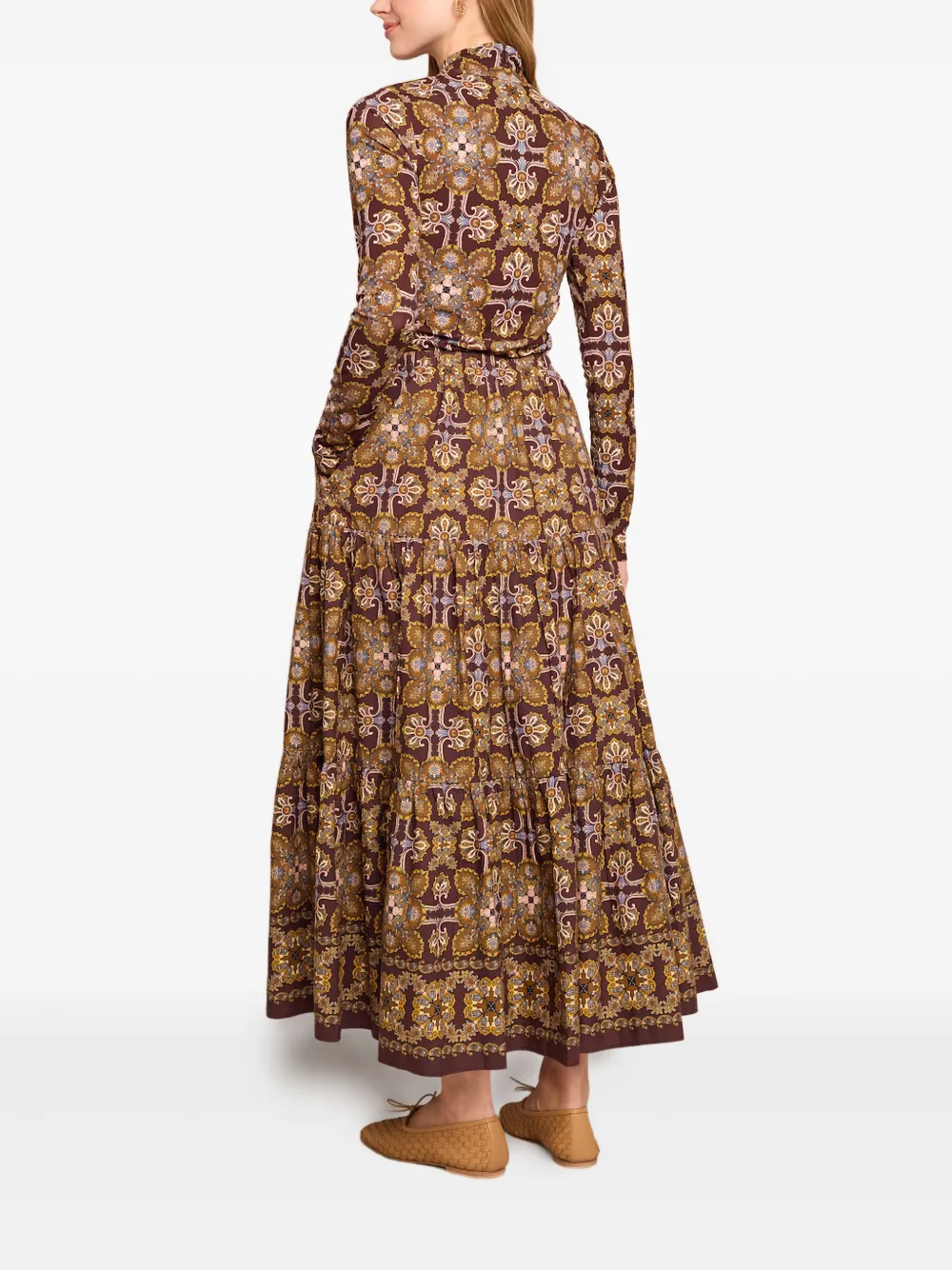 Cara Melanie rok met patroon Bruin